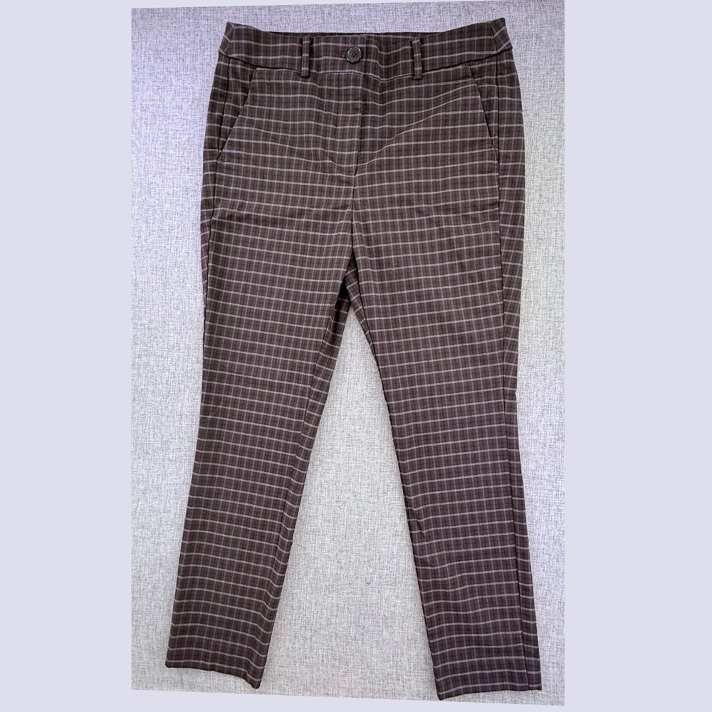 LOFT High Waist Skinny Pants Plaid 6 Petite Cotton Blend Career/ Office/ Work